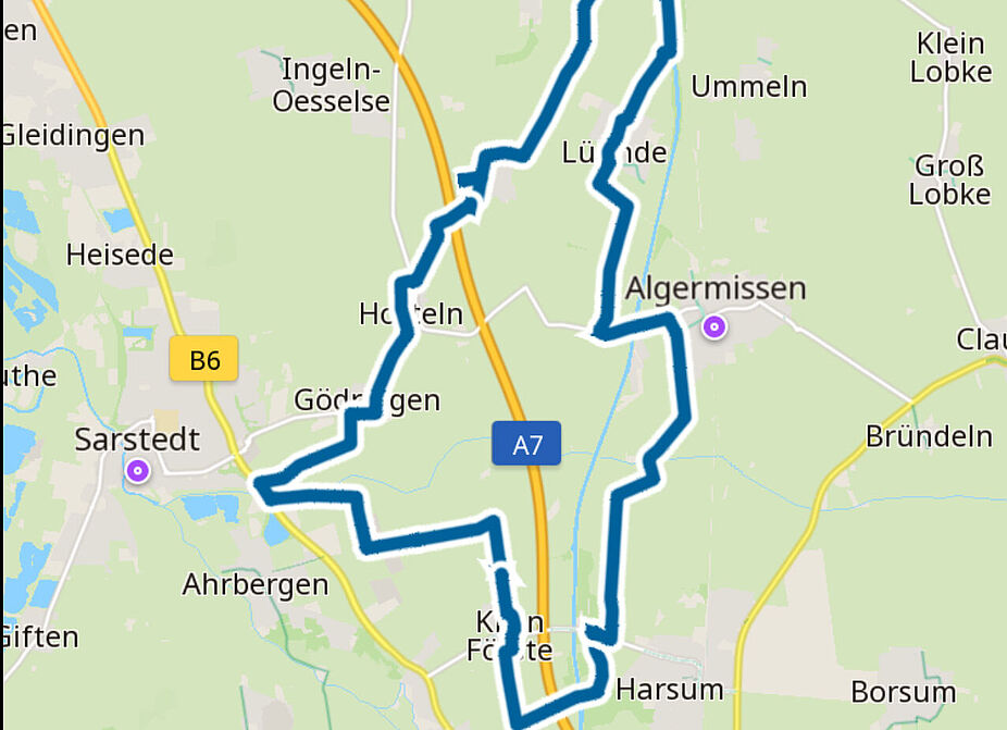 Radtour durch die Hildesheimer Börde - Strecke Radtour durch die Hildesheimer Börde - Strecke