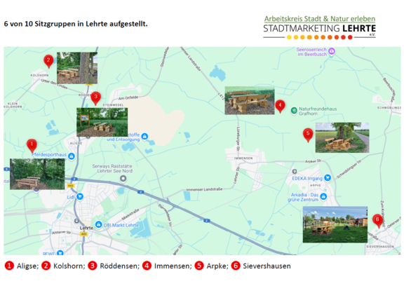 6 von 10 Sitzgruppen in Lehrte